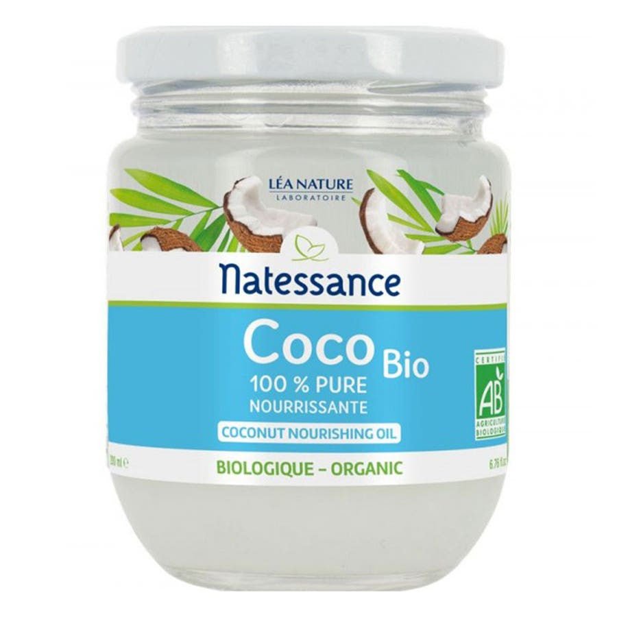 Natessance Coco Lea Nature 100% Pure And Organic Coco Oil 200ml (6.76fl oz) - FrenchBeautyHub