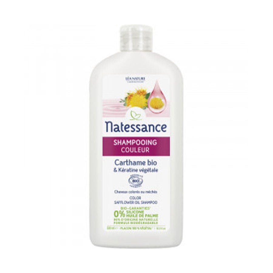 Natessance Coloured Hair shampoo Organic safflower & plant keratin 500ml (16.90fl oz) - FrenchBeautyHub