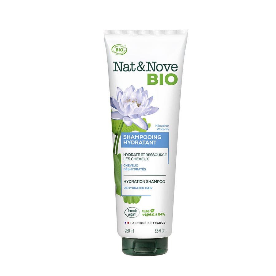 NAT&NOVE BIO organic hydrating shampoo dehydrated hair 250ml (8.45fl oz) - FrenchBeautyHub