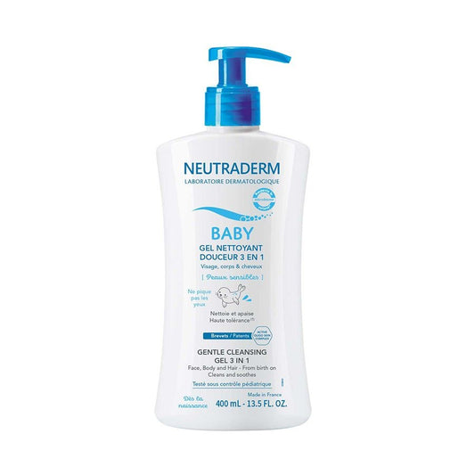 Neutraderm Baby Gentle Cleansing Gel 3 - in - 1 Sensitive skin 400ml (13.53fl oz) - FrenchBeautyHub