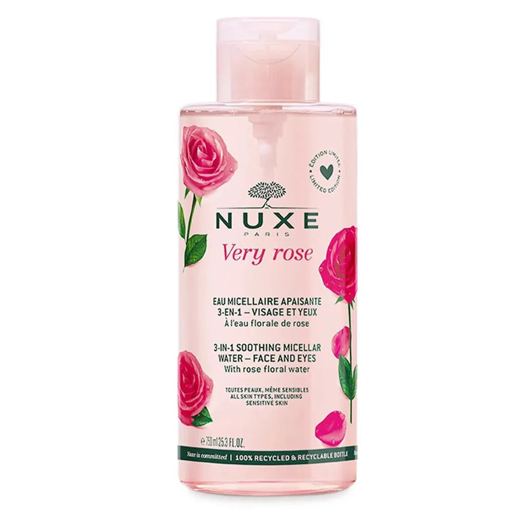 Nuxe Very Rose Soothing Cleansing Micellar Water - FrenchBeautyHub