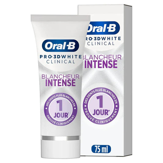 Oral - B Pro 3D White Clinical Intensive Whitening Toothpaste 75ml (2.53fl oz) - FrenchBeautyHub