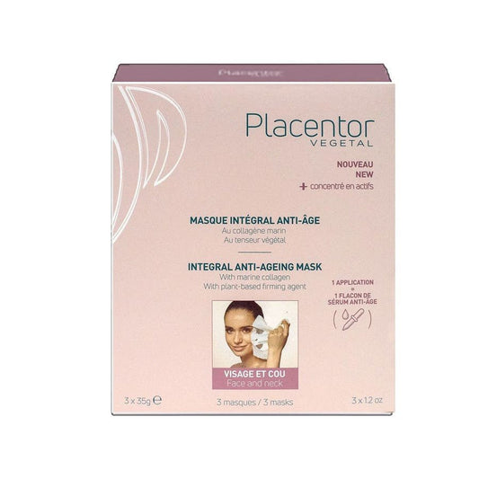 Placentor Vegetal Integral Anti - ageing Mask Face & Neck 3 Sachets 35g x3 (1.23 oz x3) - FrenchBeautyHub