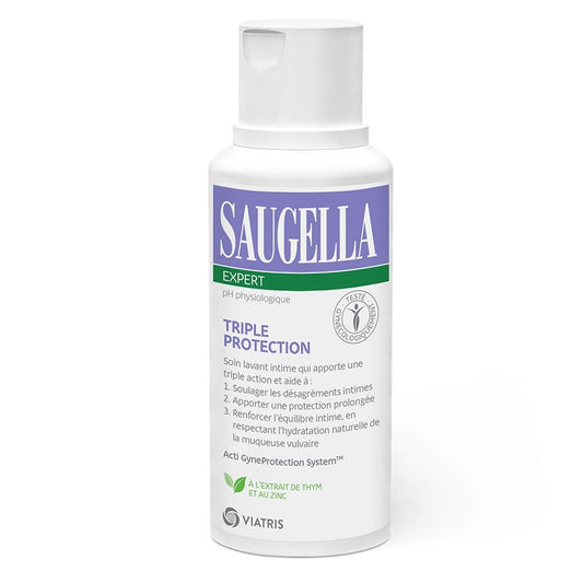 Saugella Intimate cleansing Care Triple protection 250ml (8.45fl oz) - FrenchBeautyHub