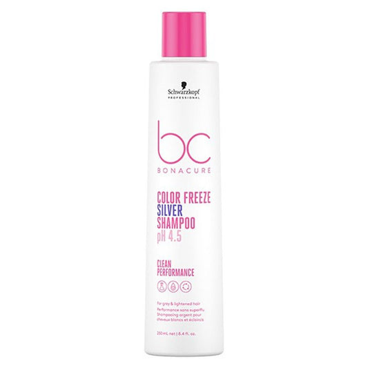 Schwarzkopf Professional PH 4.5 Color Freeze Shampoos BC Bonacure White and lightened hair 250ml (8.45fl oz) - FrenchBeautyHub