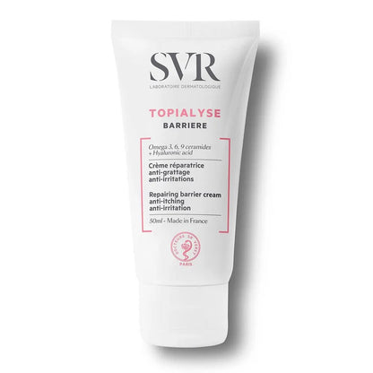 SVR Topialyse Repairing Barrier Cream with Omega 3, 6, 9 Ceramides and Hyaluronic Acid - FrenchBeautyHub
