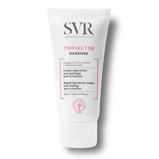 SVR Topialyse Repairing Barrier Cream with Omega 3, 6, 9 Ceramides and Hyaluronic Acid - FrenchBeautyHub