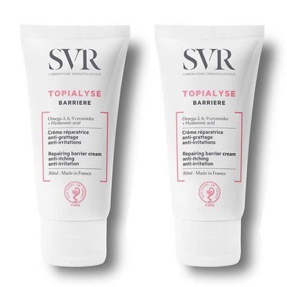 SVR Topialyse Repairing Barrier Cream with Omega 3, 6, 9 Ceramides and Hyaluronic Acid - FrenchBeautyHub