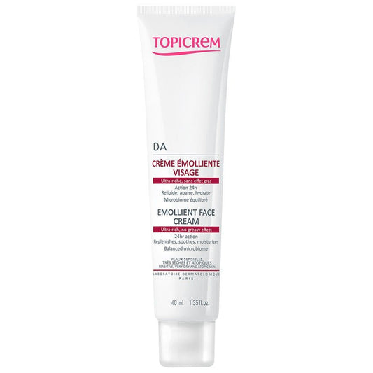 Topicrem DA Emollient face cream 40ml (1.35fl oz) - FrenchBeautyHub