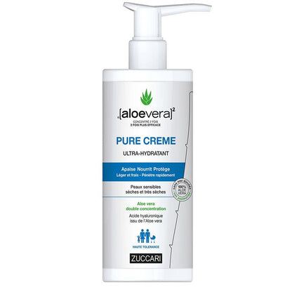 Zuccari [aloevera]2 PURE CR_ME Ultra - Hydrating Aloe vera and Hyaluronic Acid 400ml (13.52fl oz) - FrenchBeautyHub